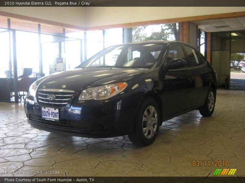 Regatta Blue / Gray 2010 Hyundai Elantra GLS