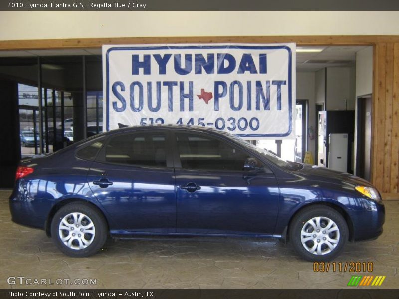 Regatta Blue / Gray 2010 Hyundai Elantra GLS