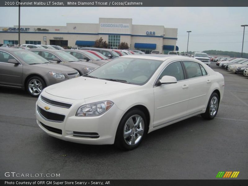 White Diamond Tricoat / Cocoa/Cashmere 2010 Chevrolet Malibu LT Sedan