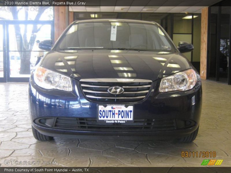 Regatta Blue / Gray 2010 Hyundai Elantra Blue