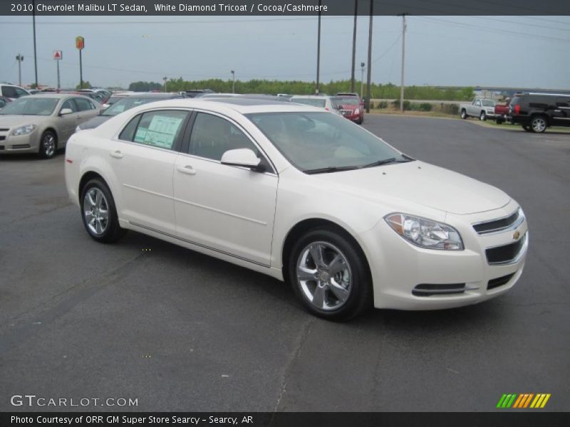 White Diamond Tricoat / Cocoa/Cashmere 2010 Chevrolet Malibu LT Sedan