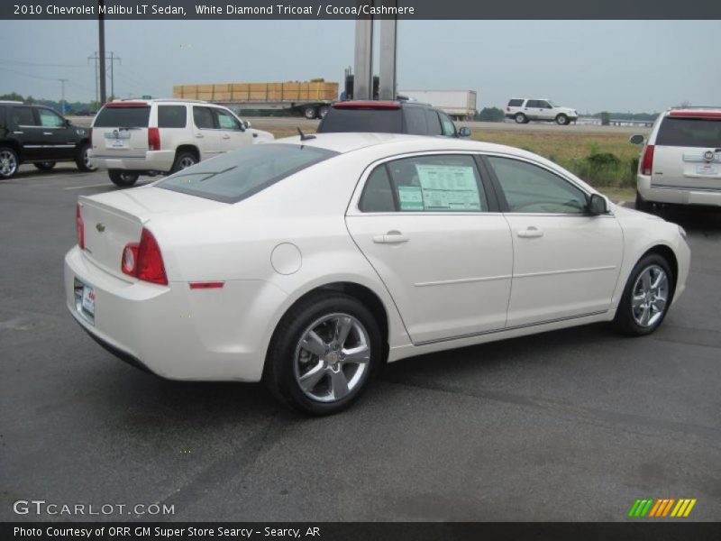 White Diamond Tricoat / Cocoa/Cashmere 2010 Chevrolet Malibu LT Sedan