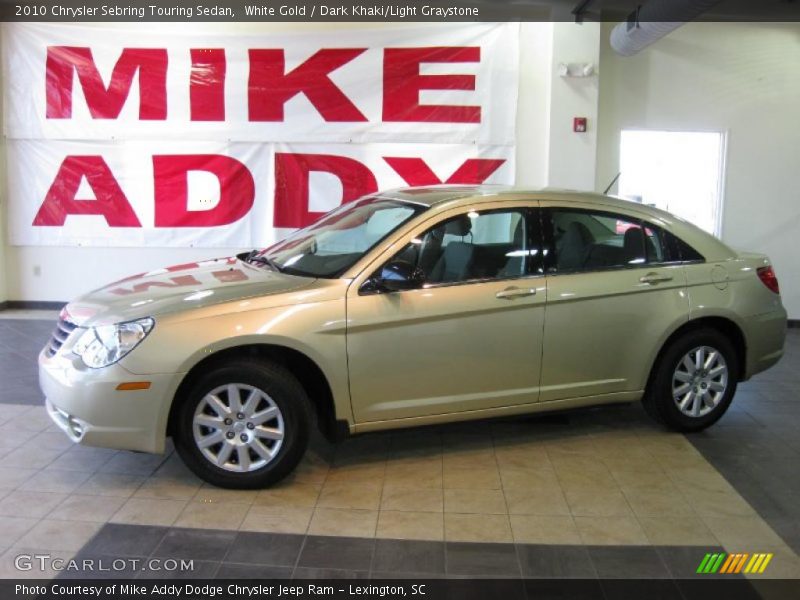 White Gold / Dark Khaki/Light Graystone 2010 Chrysler Sebring Touring Sedan