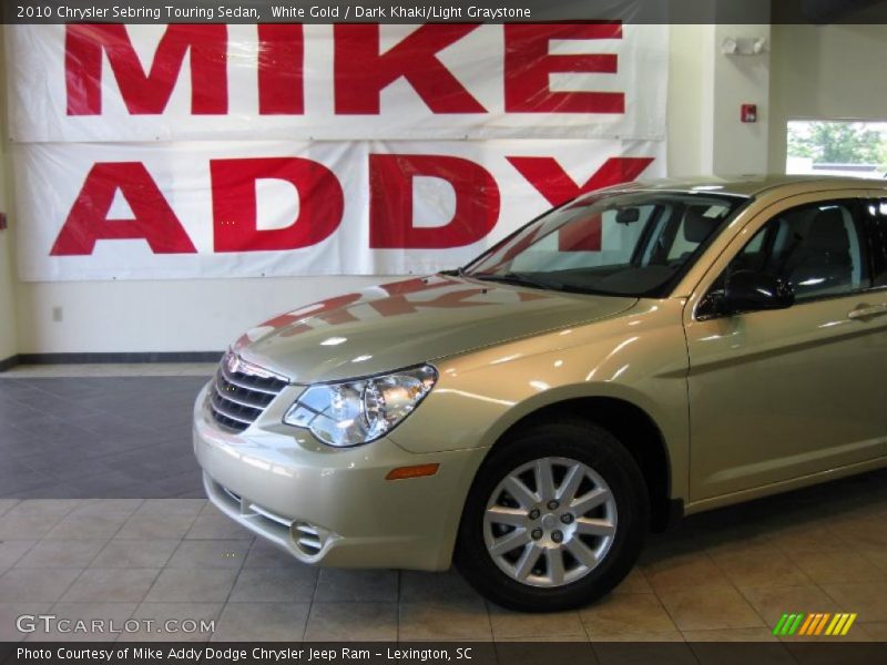 White Gold / Dark Khaki/Light Graystone 2010 Chrysler Sebring Touring Sedan