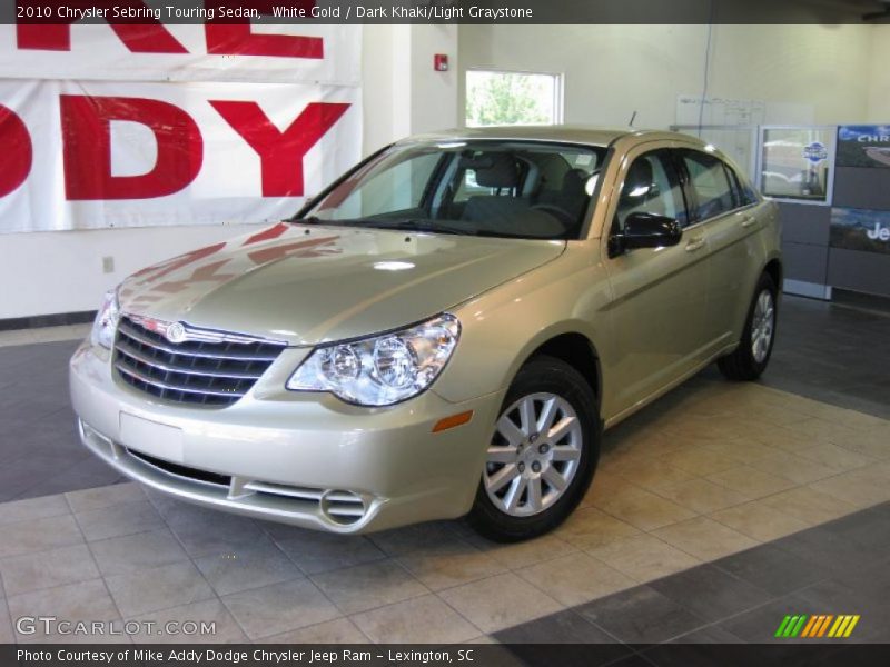 White Gold / Dark Khaki/Light Graystone 2010 Chrysler Sebring Touring Sedan