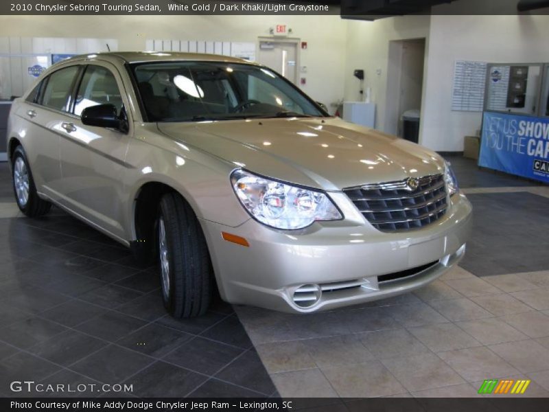 White Gold / Dark Khaki/Light Graystone 2010 Chrysler Sebring Touring Sedan