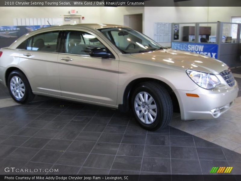 White Gold / Dark Khaki/Light Graystone 2010 Chrysler Sebring Touring Sedan