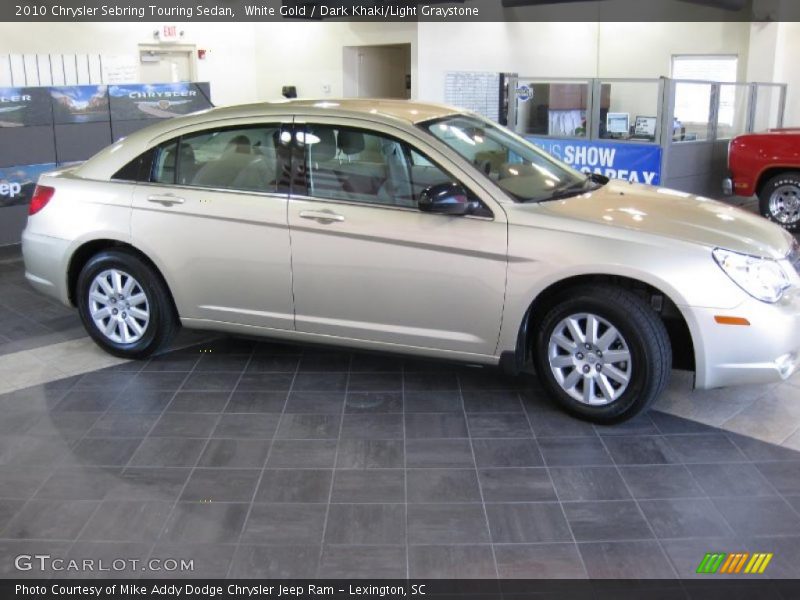 White Gold / Dark Khaki/Light Graystone 2010 Chrysler Sebring Touring Sedan