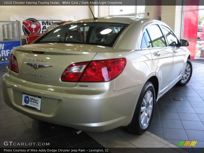 White Gold / Dark Khaki/Light Graystone 2010 Chrysler Sebring Touring Sedan