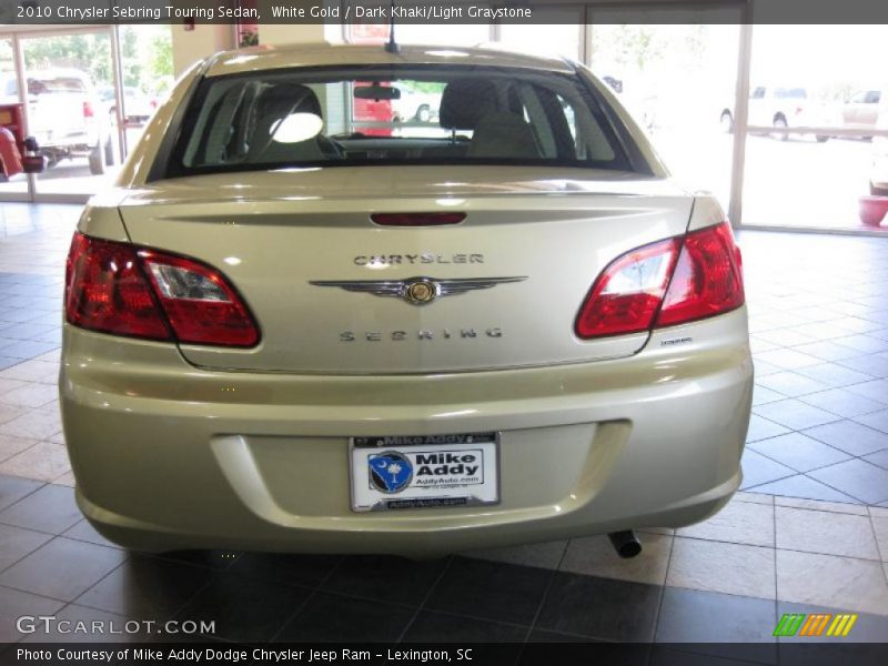 White Gold / Dark Khaki/Light Graystone 2010 Chrysler Sebring Touring Sedan