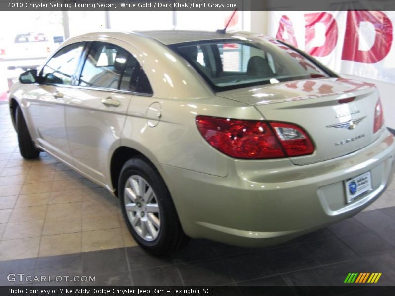 White Gold / Dark Khaki/Light Graystone 2010 Chrysler Sebring Touring Sedan