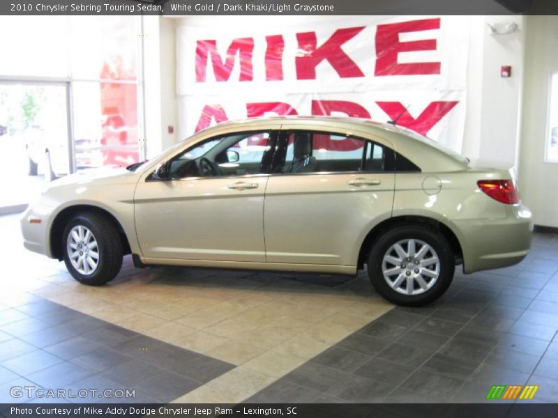 White Gold / Dark Khaki/Light Graystone 2010 Chrysler Sebring Touring Sedan