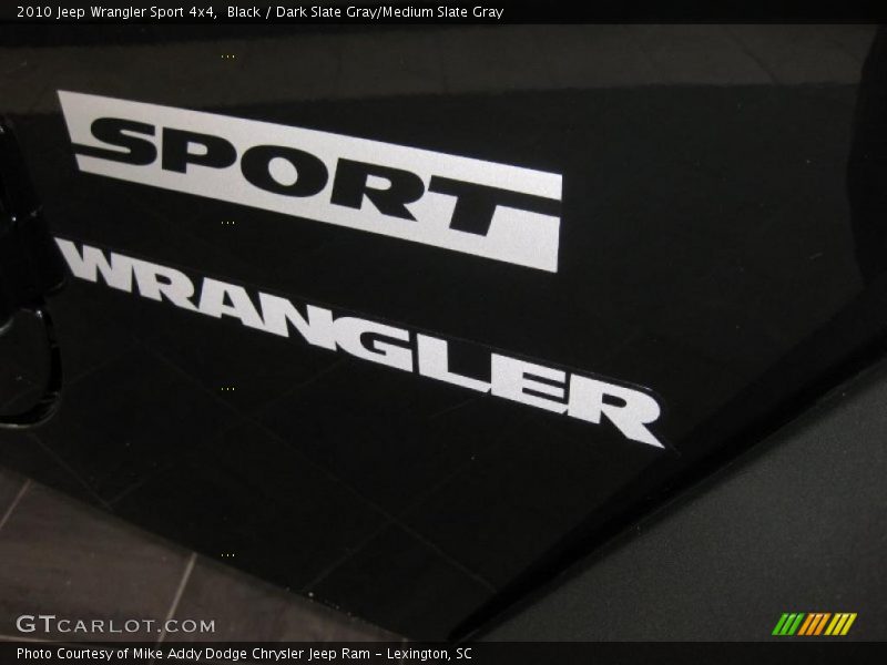 Black / Dark Slate Gray/Medium Slate Gray 2010 Jeep Wrangler Sport 4x4