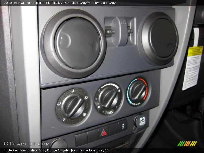 Black / Dark Slate Gray/Medium Slate Gray 2010 Jeep Wrangler Sport 4x4