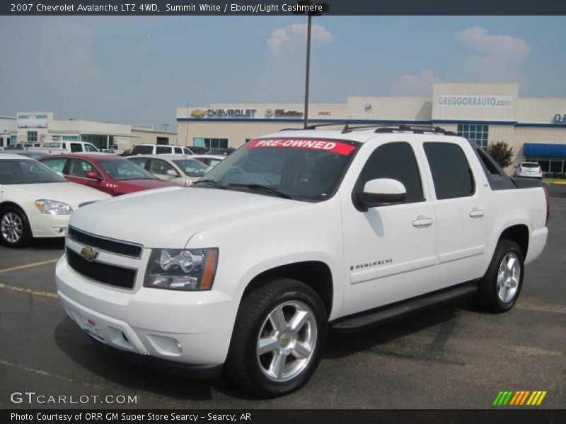 Summit White / Ebony/Light Cashmere 2007 Chevrolet Avalanche LTZ 4WD