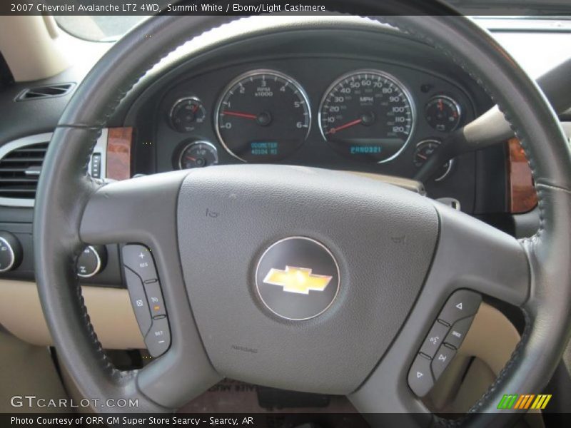 Summit White / Ebony/Light Cashmere 2007 Chevrolet Avalanche LTZ 4WD