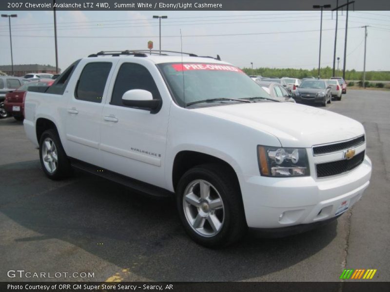 Summit White / Ebony/Light Cashmere 2007 Chevrolet Avalanche LTZ 4WD