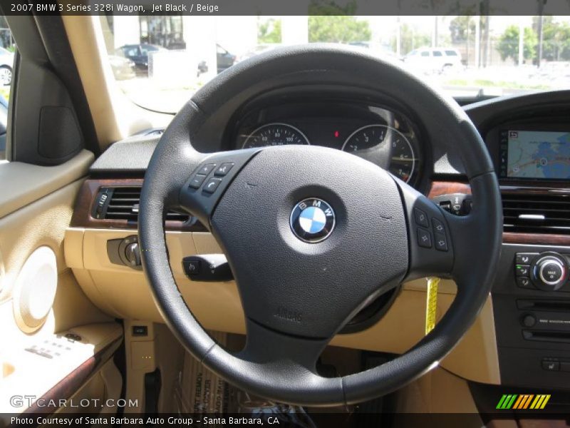 Jet Black / Beige 2007 BMW 3 Series 328i Wagon