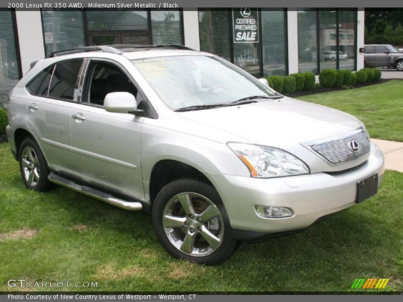 Millenium Silver Metallic / Black 2008 Lexus RX 350 AWD