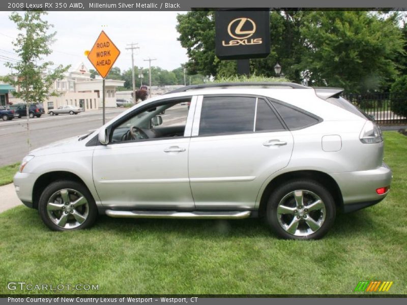 Millenium Silver Metallic / Black 2008 Lexus RX 350 AWD