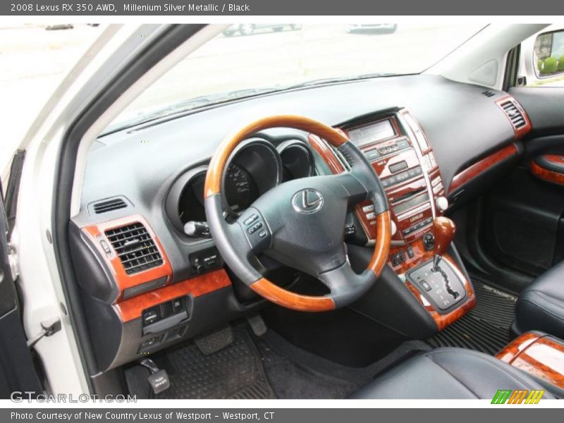 Millenium Silver Metallic / Black 2008 Lexus RX 350 AWD