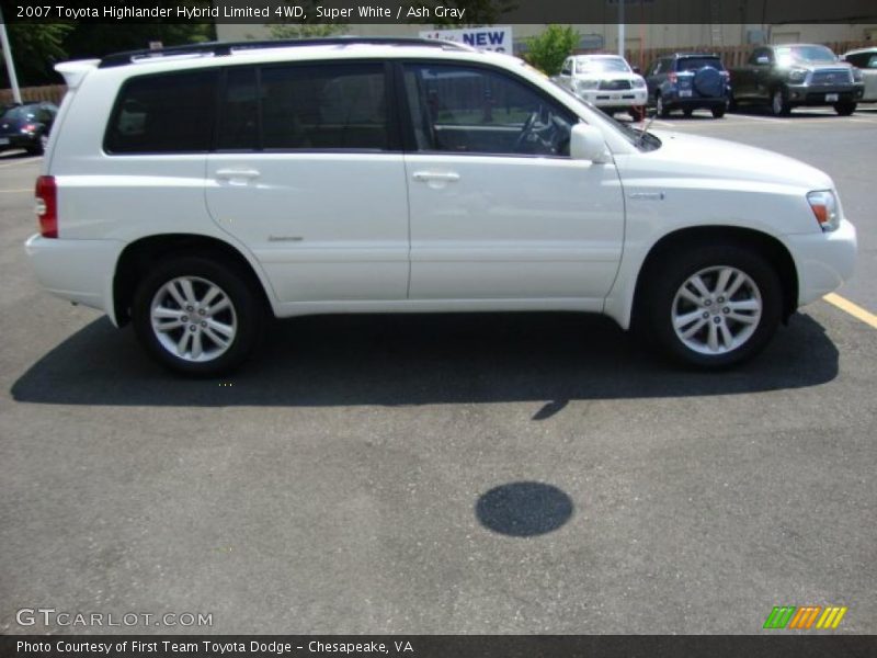 Super White / Ash Gray 2007 Toyota Highlander Hybrid Limited 4WD