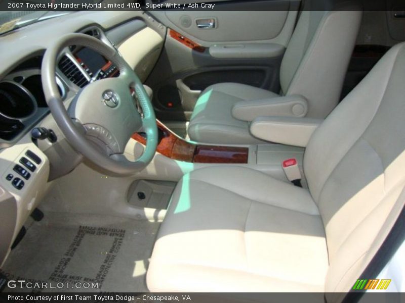 Super White / Ash Gray 2007 Toyota Highlander Hybrid Limited 4WD
