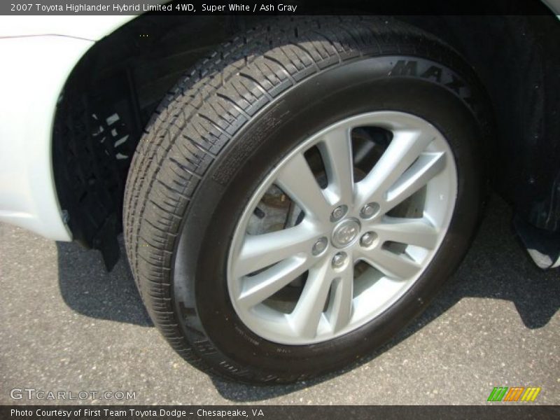 Super White / Ash Gray 2007 Toyota Highlander Hybrid Limited 4WD