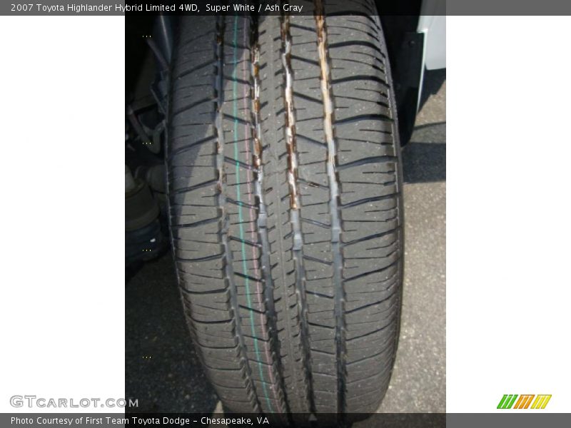 Super White / Ash Gray 2007 Toyota Highlander Hybrid Limited 4WD
