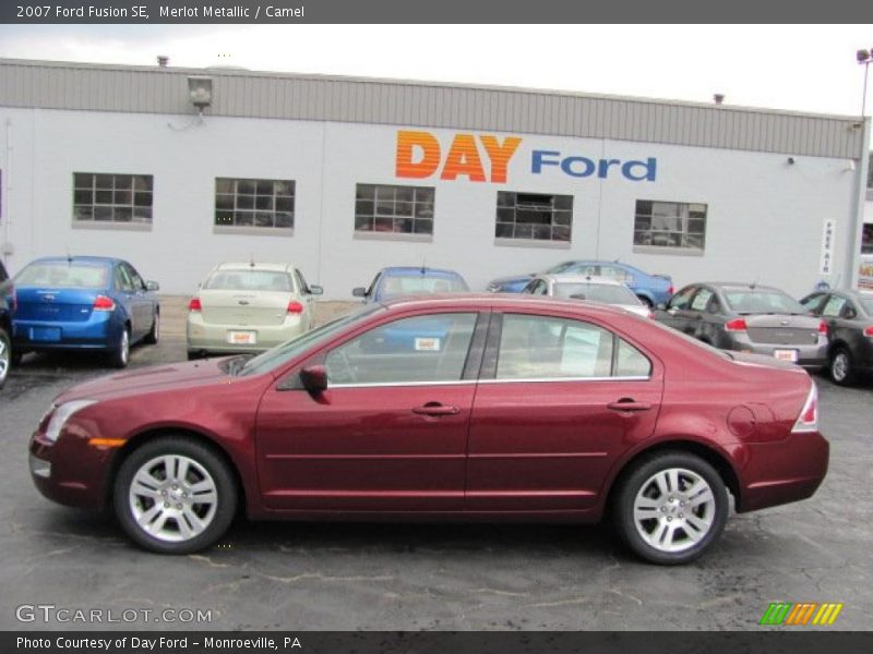 Merlot Metallic / Camel 2007 Ford Fusion SE
