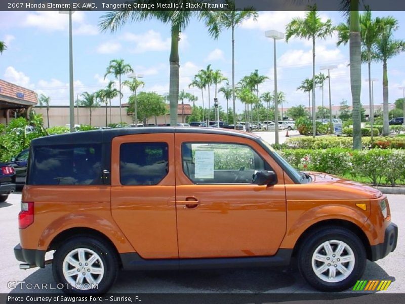 Tangerine Orange Metallic / Black/Titanium 2007 Honda Element EX AWD
