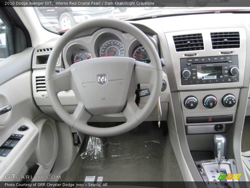 Inferno Red Crystal Pearl / Dark Khaki/Light Graystone 2010 Dodge Avenger SXT