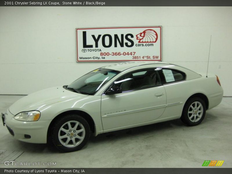 Stone White / Black/Beige 2001 Chrysler Sebring LX Coupe