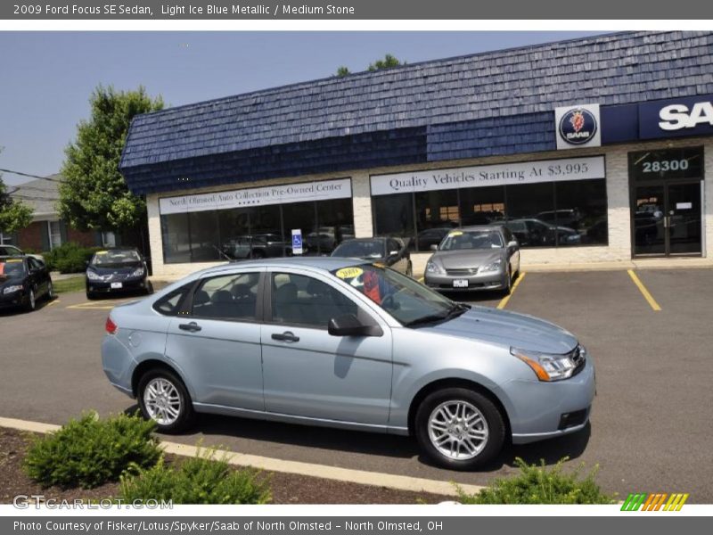 Light Ice Blue Metallic / Medium Stone 2009 Ford Focus SE Sedan