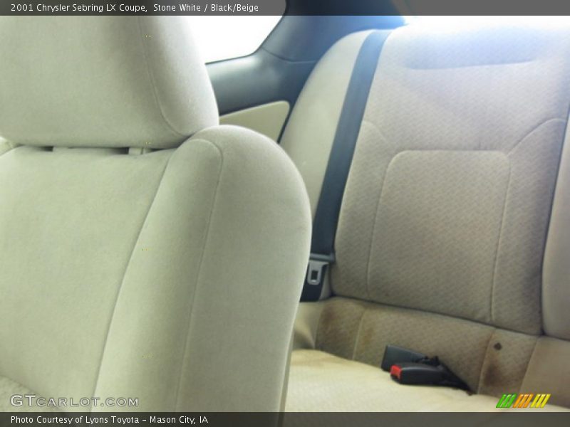 Stone White / Black/Beige 2001 Chrysler Sebring LX Coupe