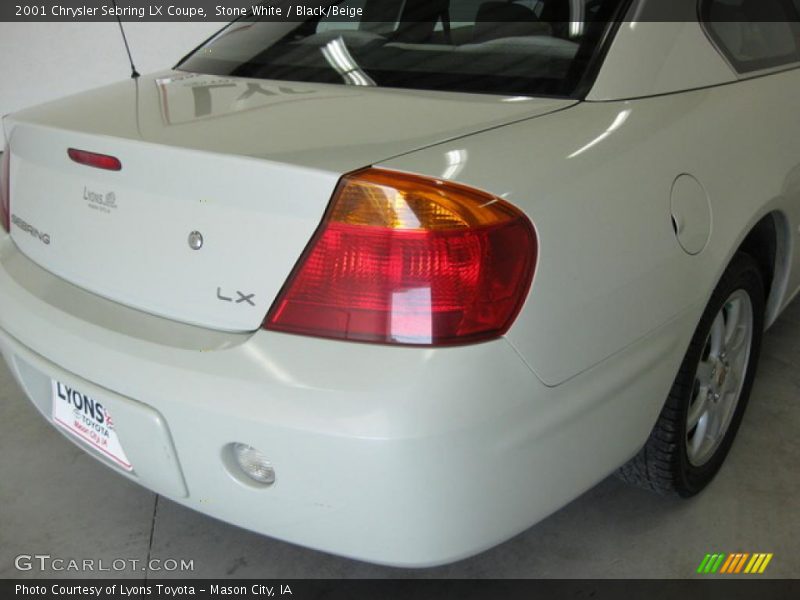 Stone White / Black/Beige 2001 Chrysler Sebring LX Coupe