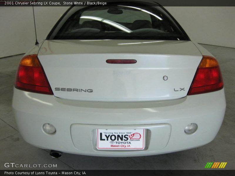 Stone White / Black/Beige 2001 Chrysler Sebring LX Coupe