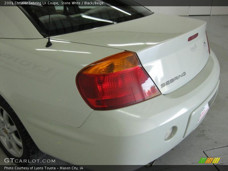 Stone White / Black/Beige 2001 Chrysler Sebring LX Coupe