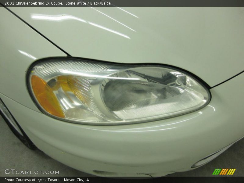 Stone White / Black/Beige 2001 Chrysler Sebring LX Coupe