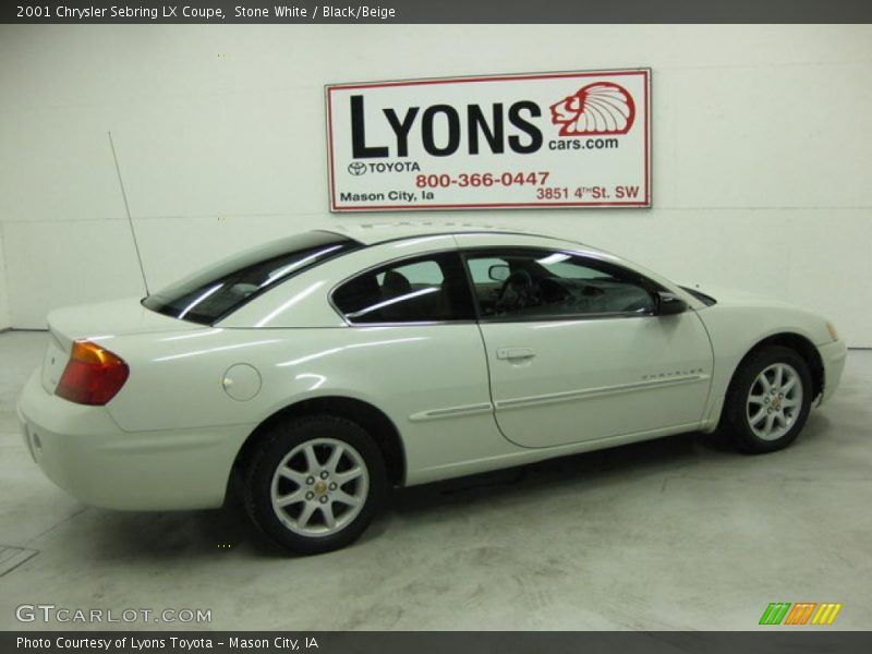 Stone White / Black/Beige 2001 Chrysler Sebring LX Coupe