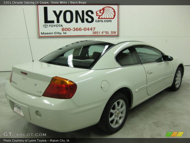 Stone White / Black/Beige 2001 Chrysler Sebring LX Coupe