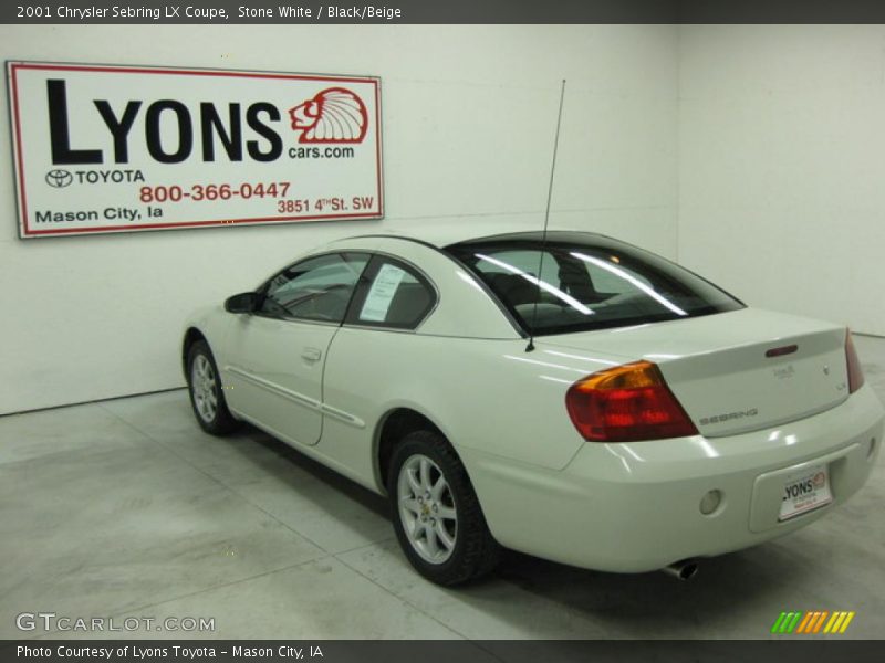 Stone White / Black/Beige 2001 Chrysler Sebring LX Coupe