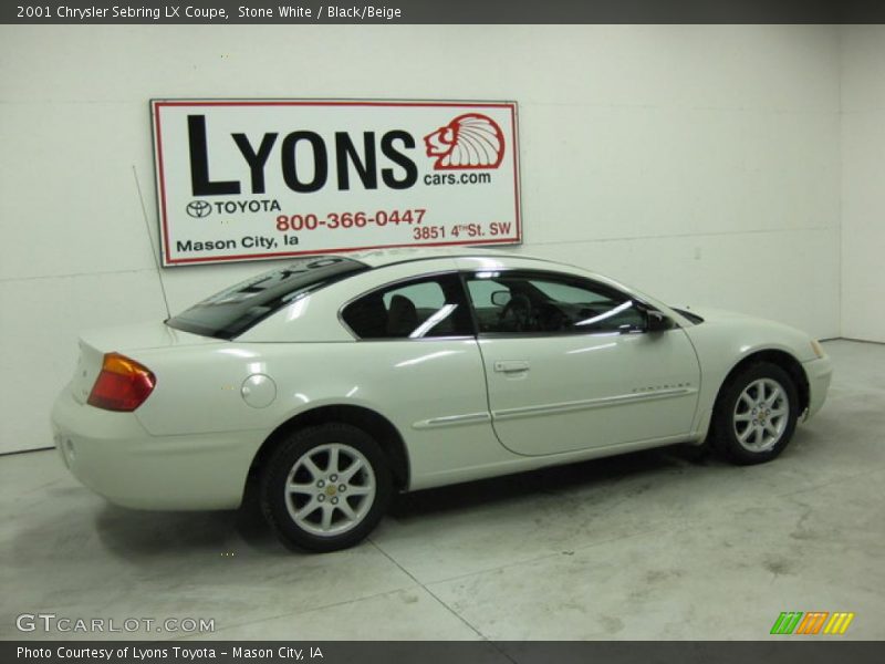 Stone White / Black/Beige 2001 Chrysler Sebring LX Coupe