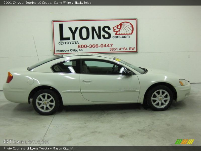 Stone White / Black/Beige 2001 Chrysler Sebring LX Coupe