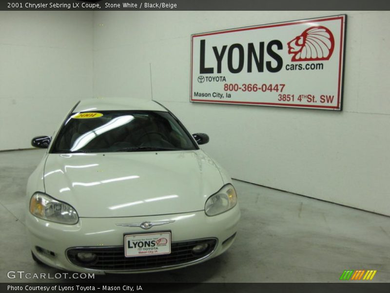 Stone White / Black/Beige 2001 Chrysler Sebring LX Coupe