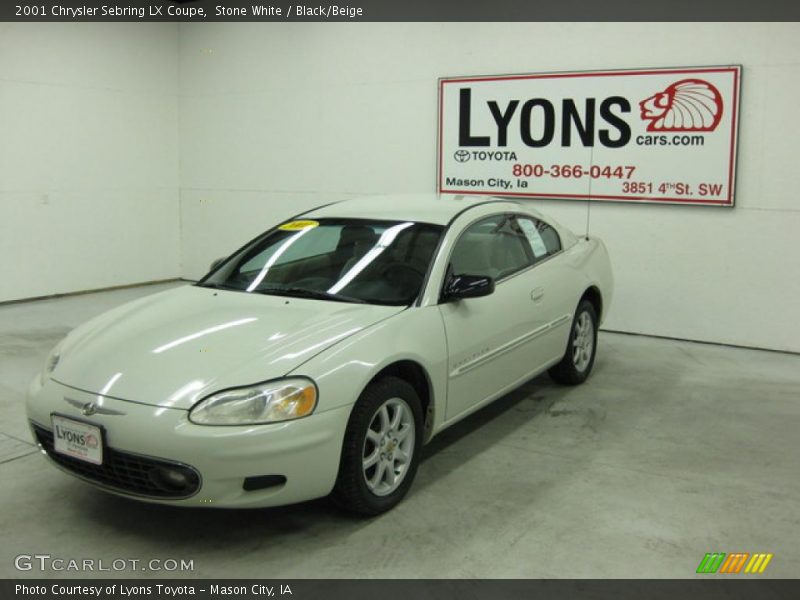 Stone White / Black/Beige 2001 Chrysler Sebring LX Coupe