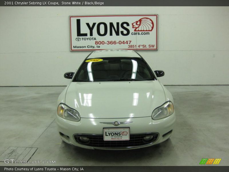 Stone White / Black/Beige 2001 Chrysler Sebring LX Coupe