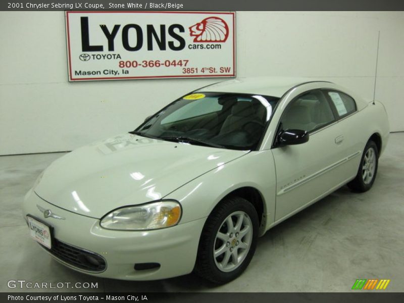 Stone White / Black/Beige 2001 Chrysler Sebring LX Coupe