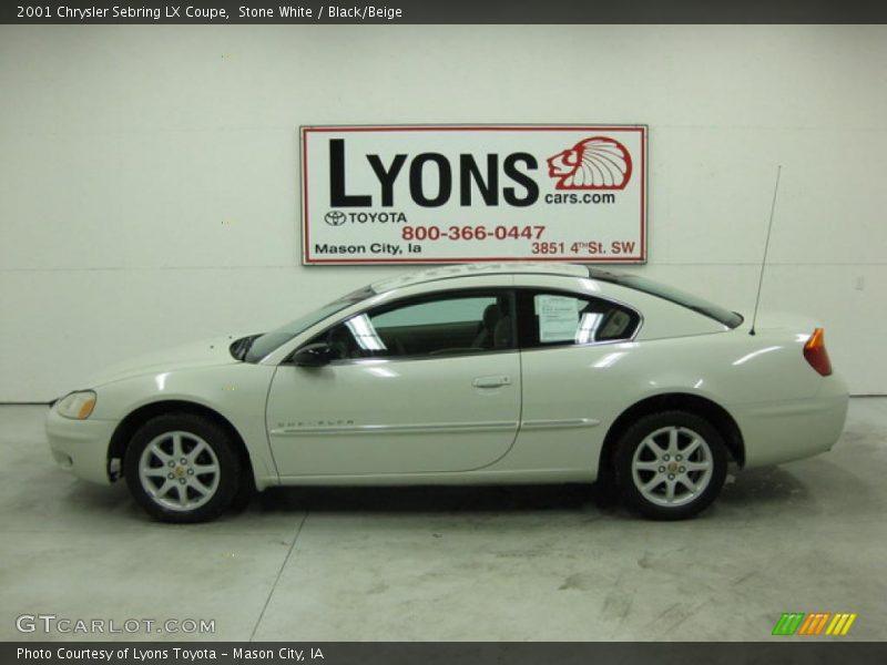 Stone White / Black/Beige 2001 Chrysler Sebring LX Coupe