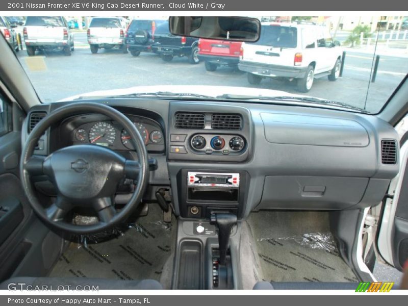 Cloud White / Gray 2001 Nissan Frontier XE V6 King Cab Desert Runner